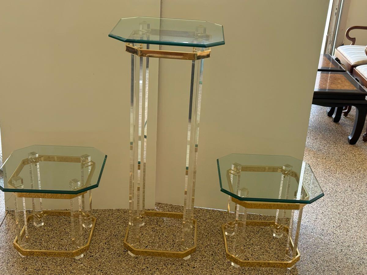 Glass and Acrylic Table Set