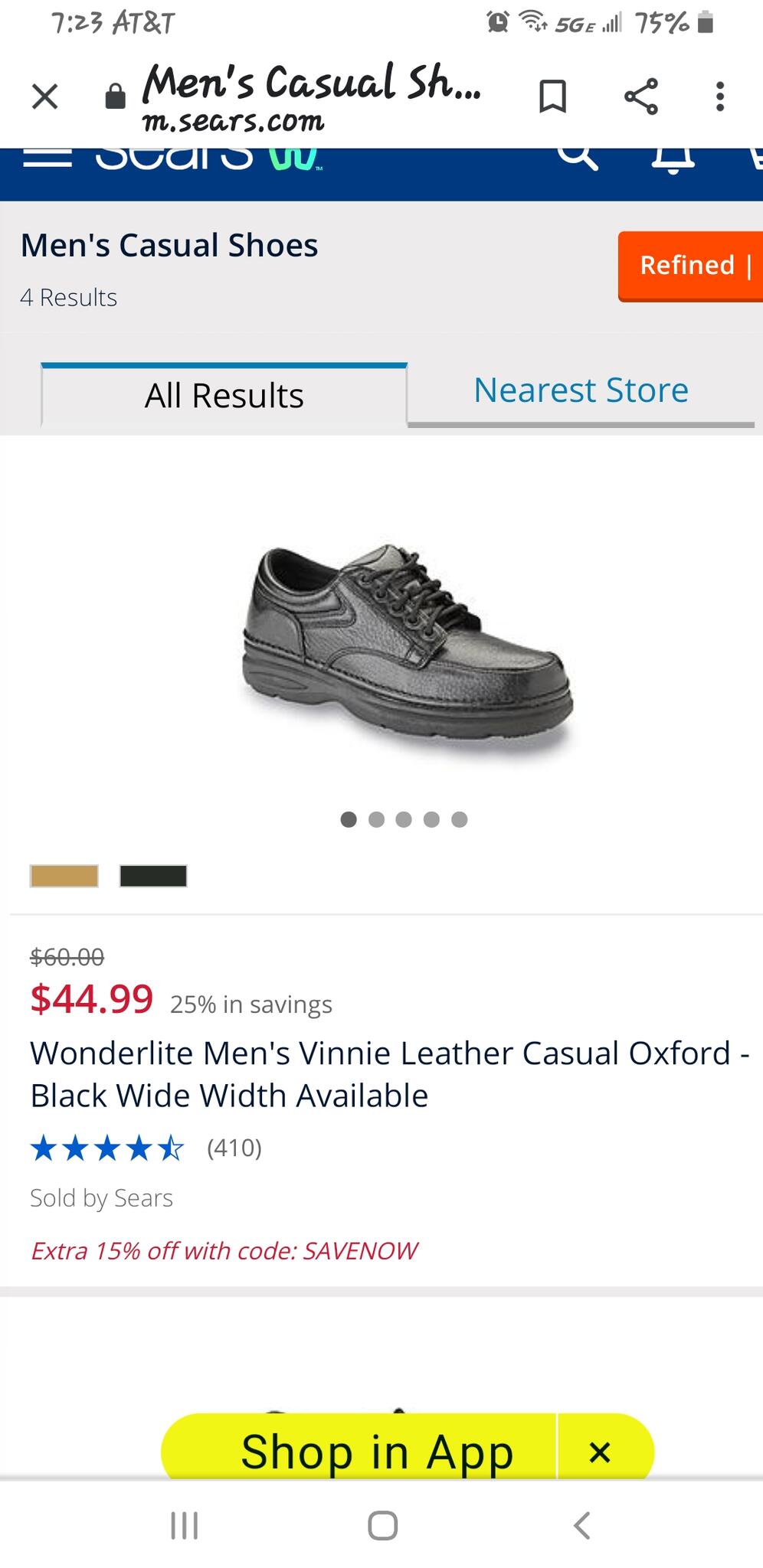Men's Size 10.5 WONDERLITE Vinnie 36398 