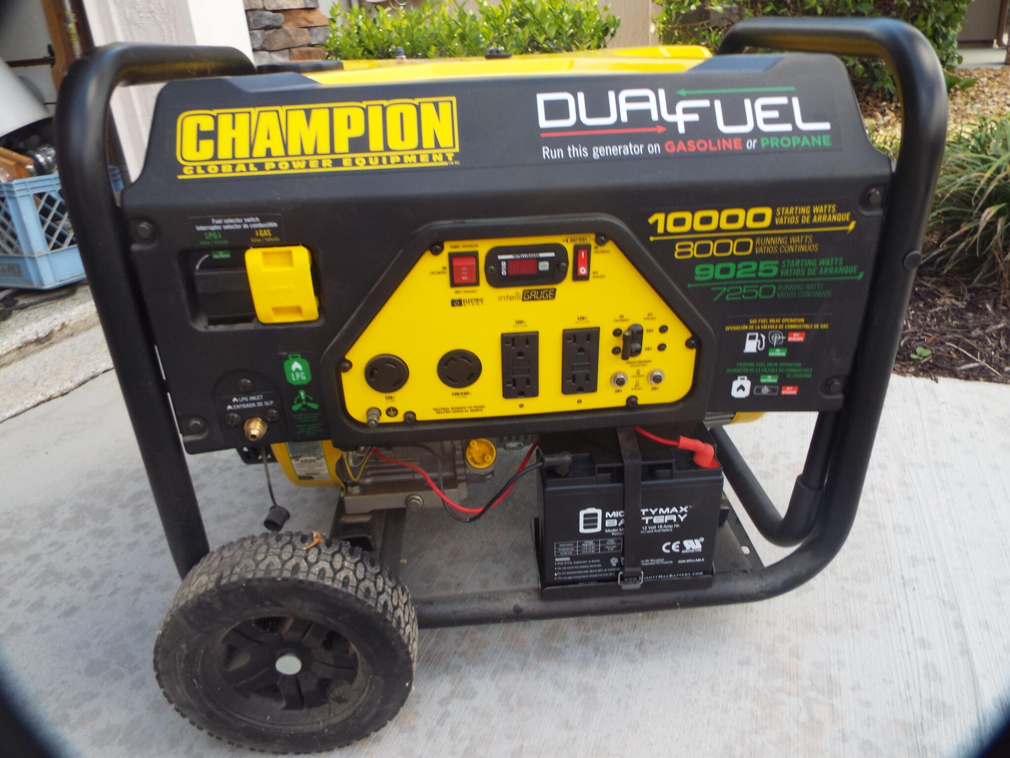 CHAMPION Duel Fuel 10,000/8,000W Generator for sale for $700 in Ponte ...