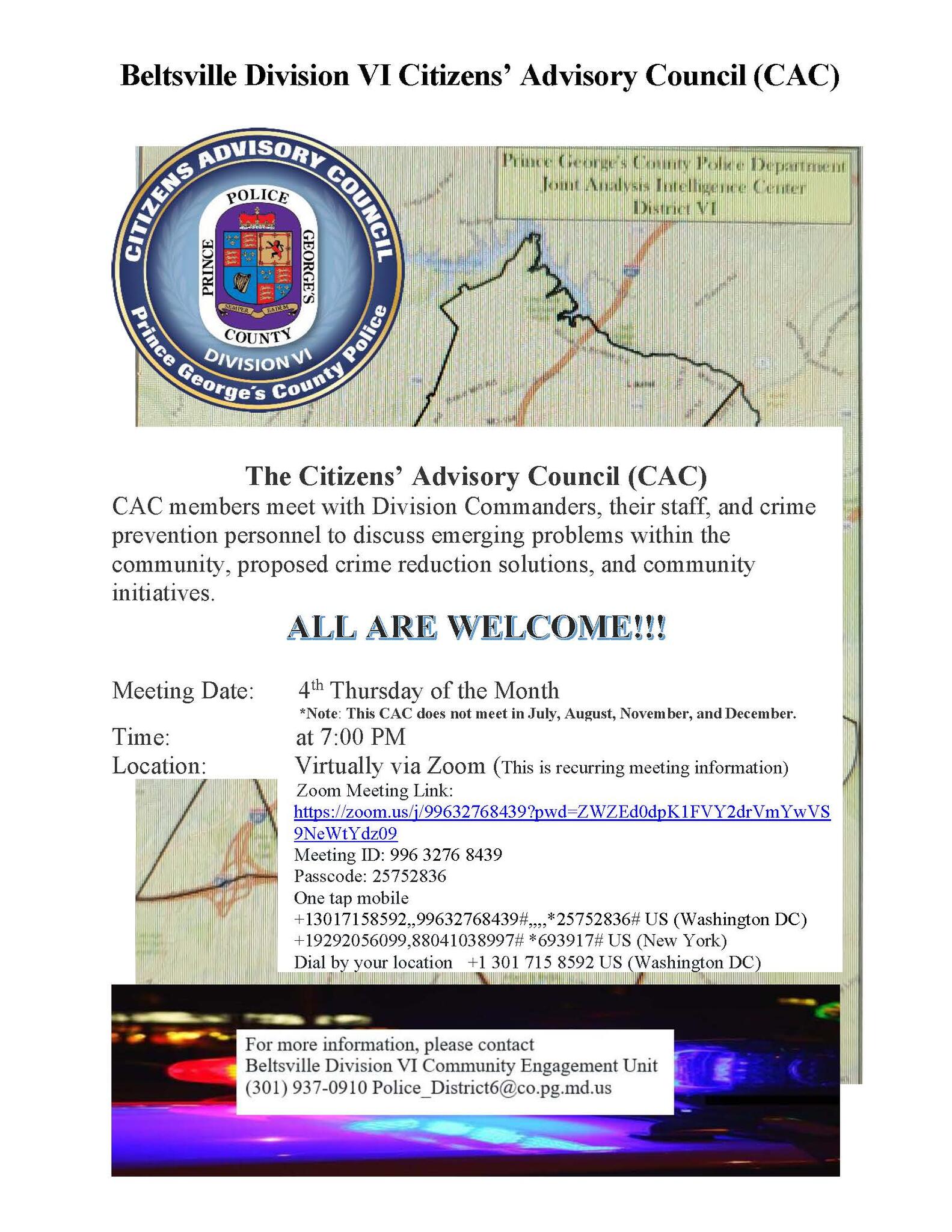 Beltsville Division VI CAC and Community Members June 2022 Meeting