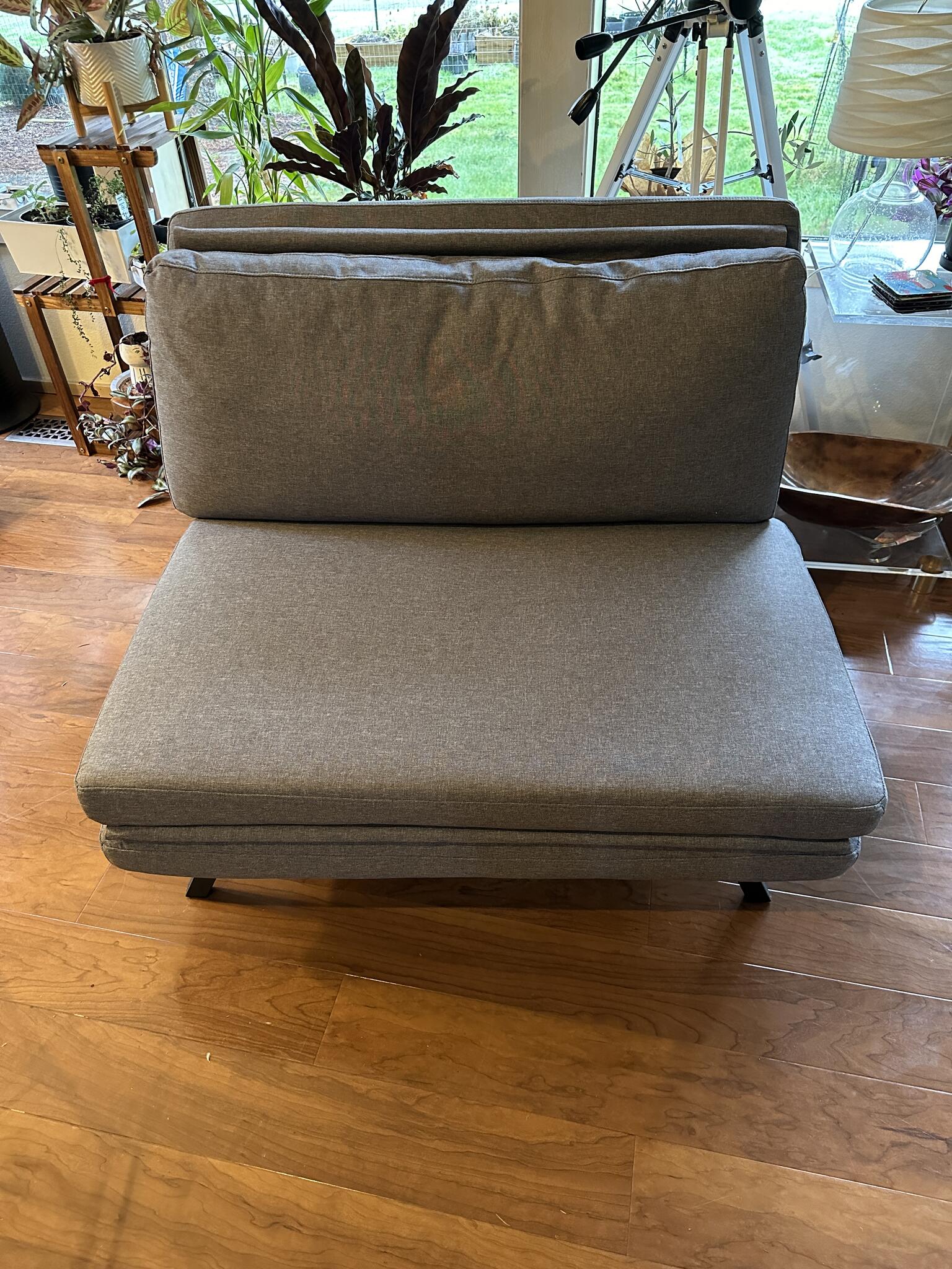 Modern Chair Like New Turns into Twin Size Sleeping Pad for 65 in