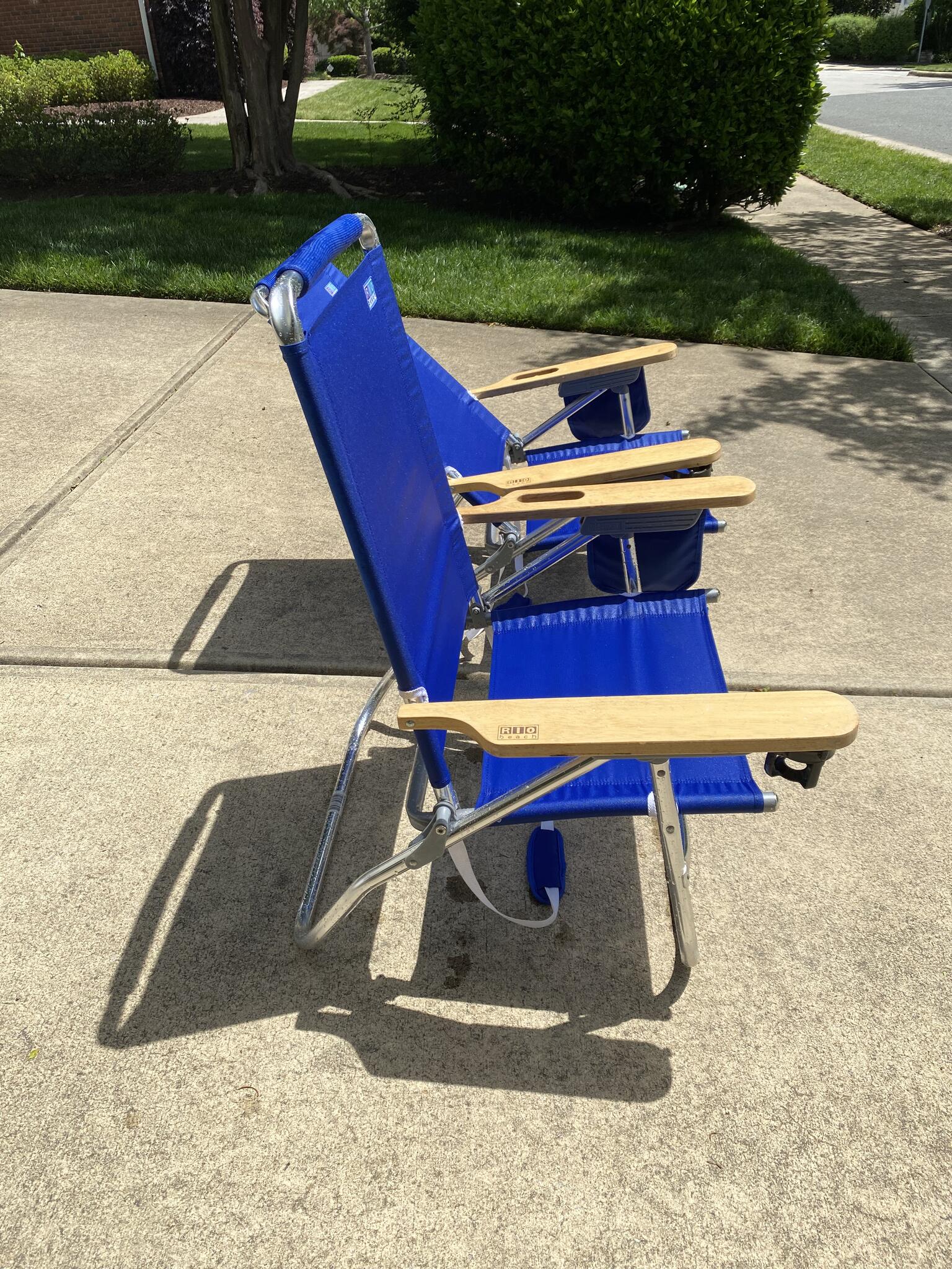 Pair of Blue Beach Chairs