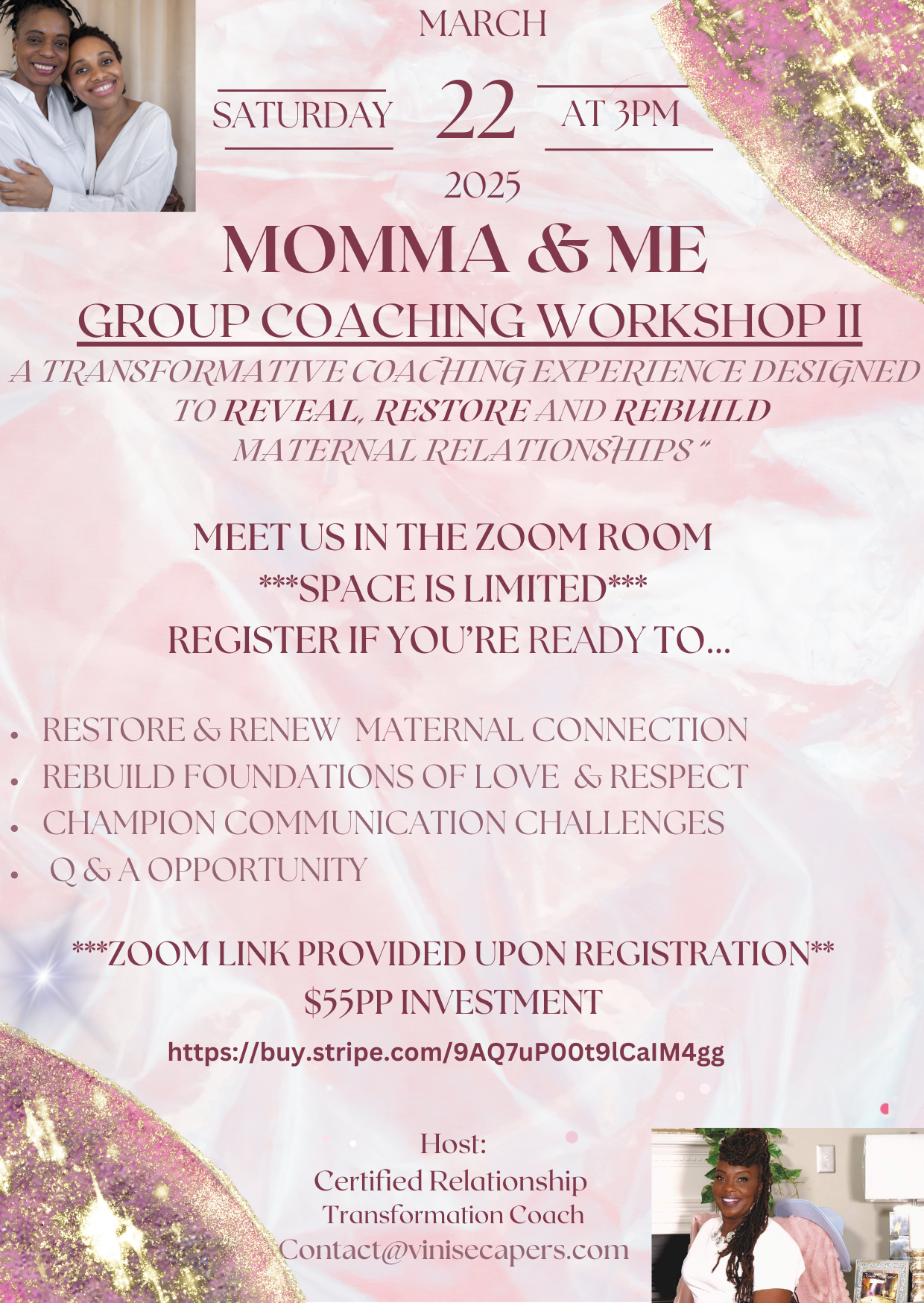MOMMA & ME GROUP COACHING WORKSHOP
