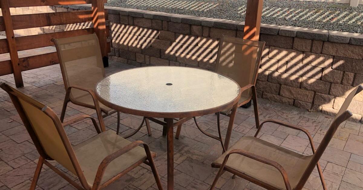 Free used Patio table + 4 chairs for Free in San Diego, CA For Sale