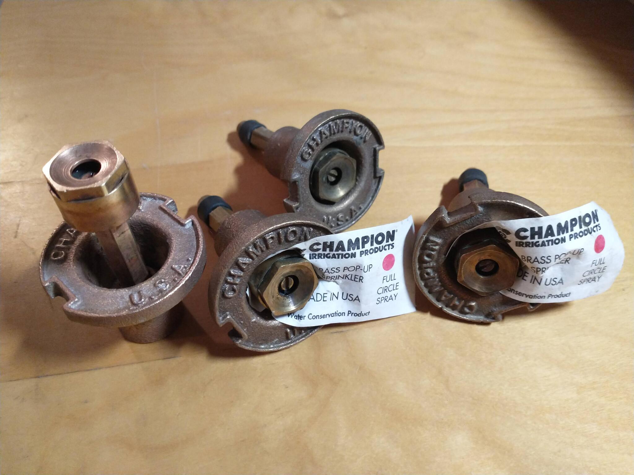 CHAMPION Brass Pop-Up Sprinkler & Brass Wrench For $75 In Los Angeles, CA