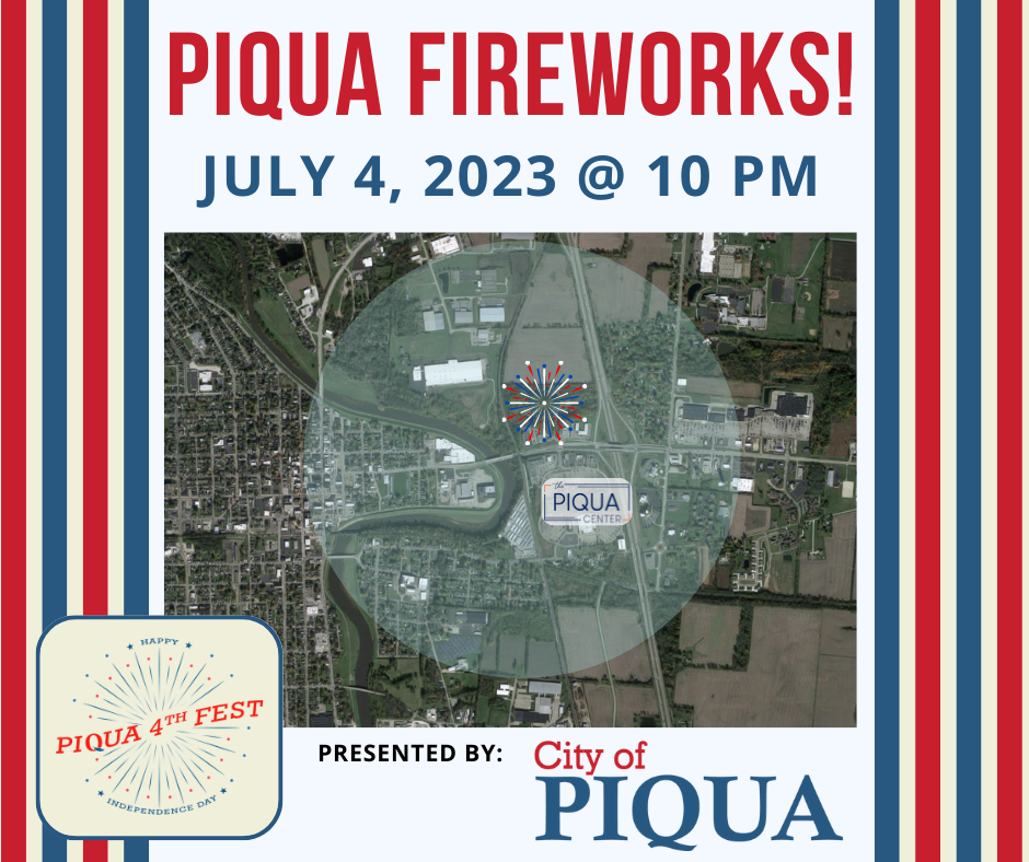 Here is a map of the Piqua Fireworks. (City of Piqua) — Nextdoor — Nextdoor