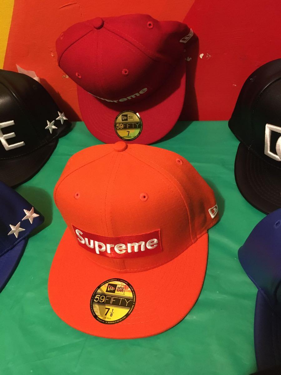 Supreme Playboy Box Logo New Era Cap Orange