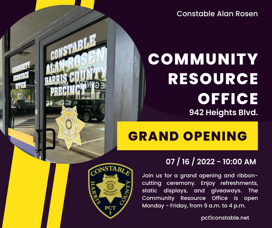 Precinct 1 Community Resource Office grand opening, Saturday, July 16 ...