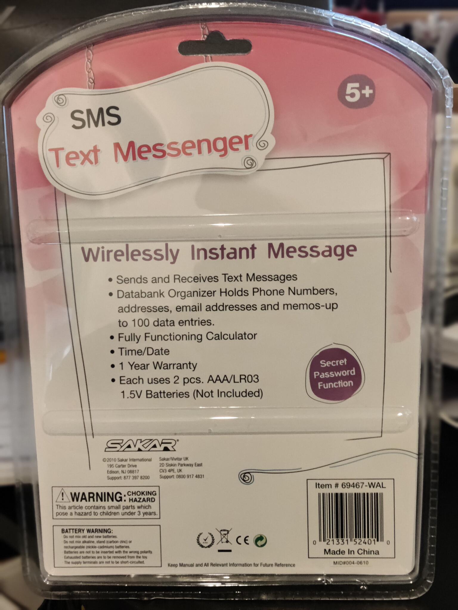 Br& New Sms Messenger Toy For $15 In Monterey Park, CA