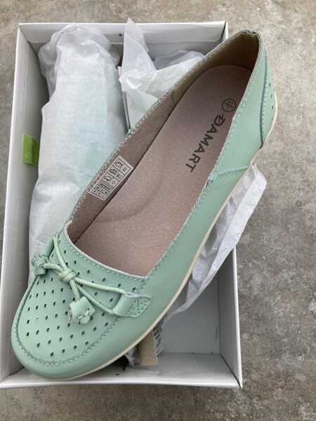 Ladies Damart Mint Green Leather Moccasins Size 7 New In Box Por 10 En Bransgore Engl A La Venta y Gratis Nextdoor