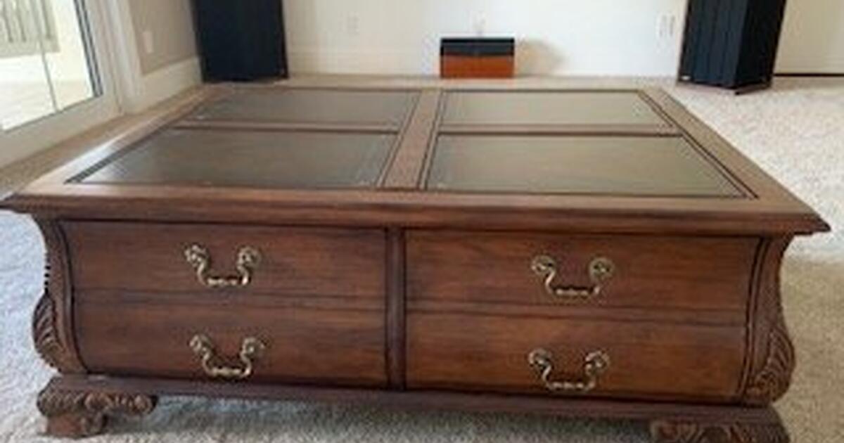 Leather Top Coffee TableExcellent Condition for 195 in Bluffton, SC For Sale & Free — Nextdoor