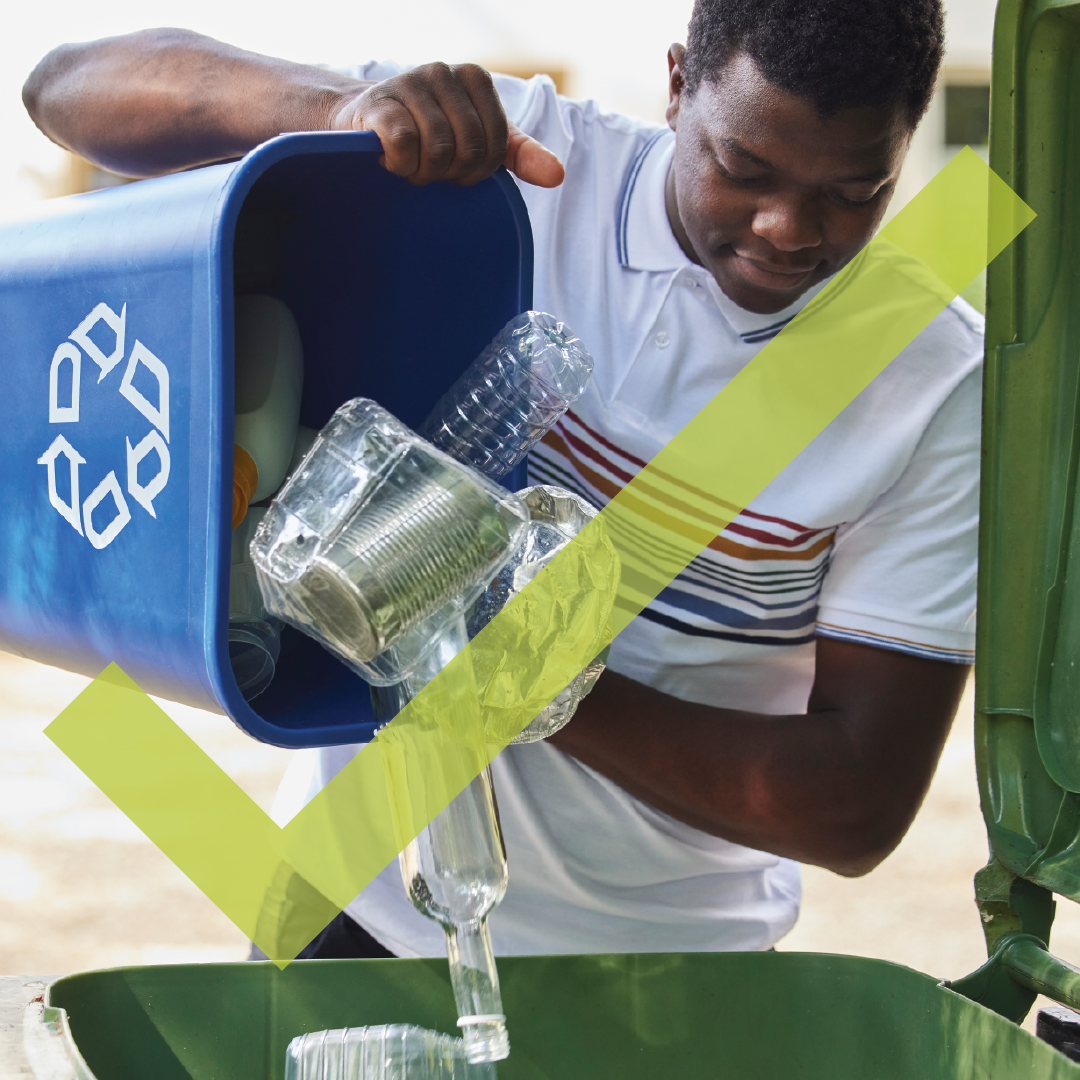 Plastic bags cannot be recycled in your residential recycling carts