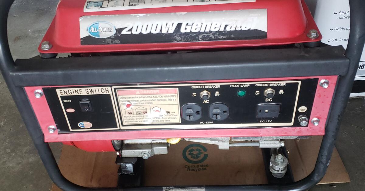 Generator 2000W for 50 in Omaha, NE For Sale & Free — Nextdoor