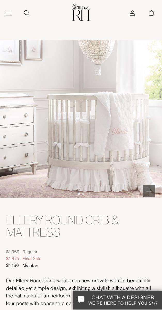 Round crib restoration top hardware