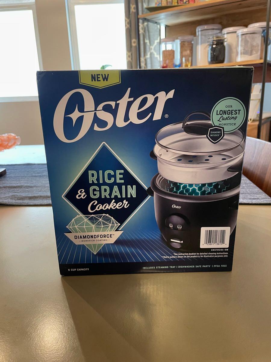 Oster Rice & Grain Cooker, Diamondforce Nonstick Coating, 6 Cup