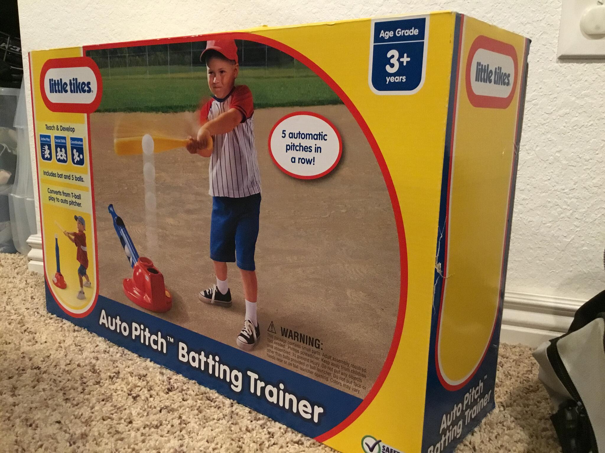 little tikes auto pitch batting trainer