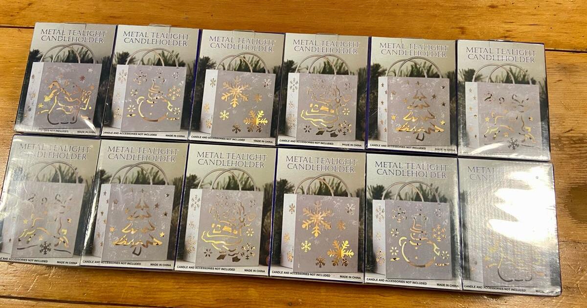 12 Metal Christmas tealight candleholders for 25 in Bothell, WA For