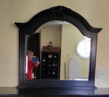 Black Dresser Mirror (No Dresser)