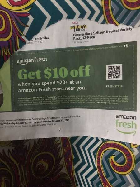Coupon for amazon fresh