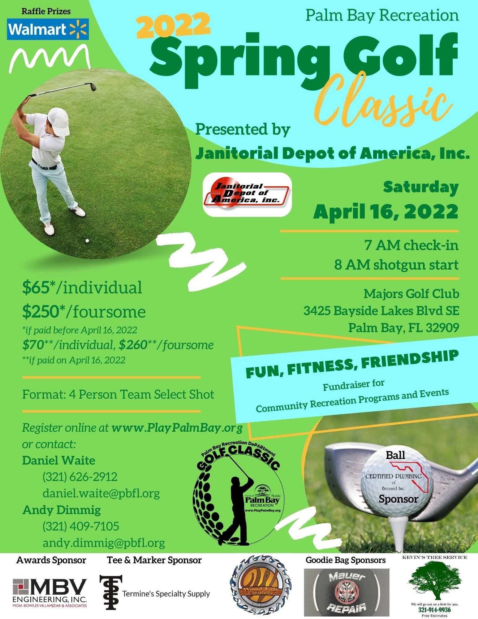 2022 Palm Bay Recreation Department Spring Golf Classic presented by Janitorial Depot of America