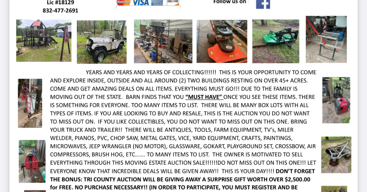 Daniel’s Onsite Estate Auction Sales in Spring, TX For Sale & Free