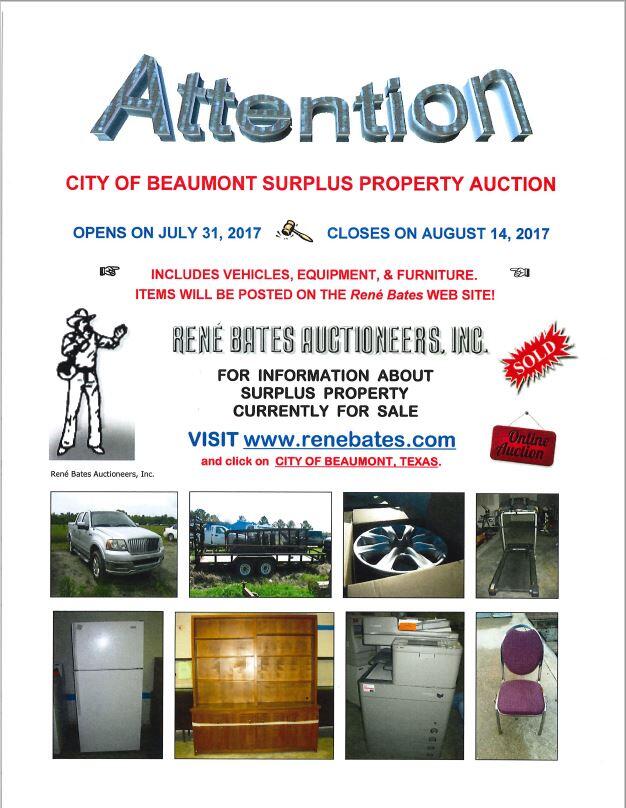 Surplus Property Auction City of Beaumont Nextdoor