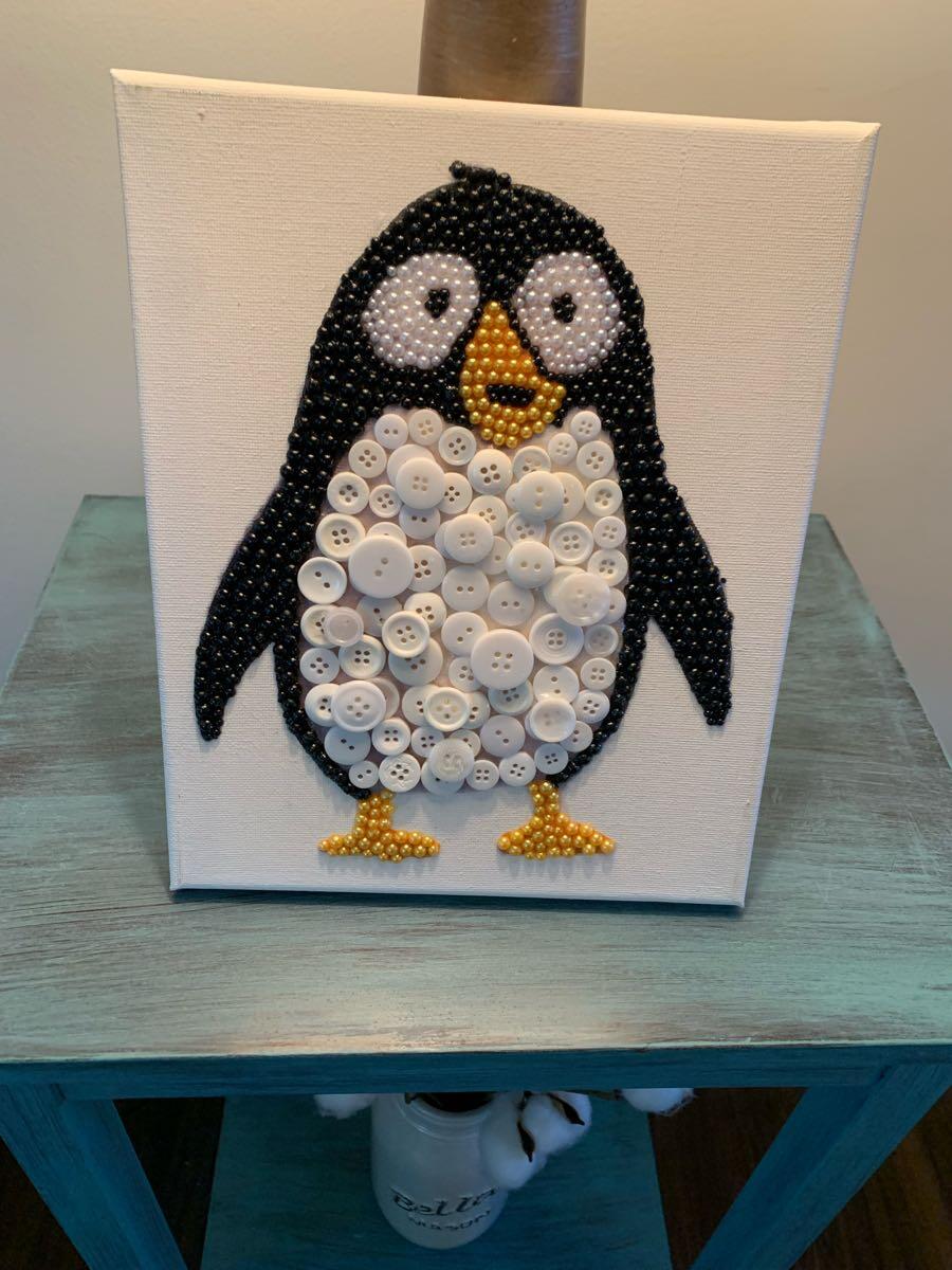 Penguin Button Art