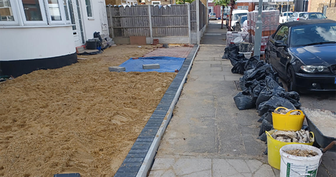 A Redbridge resident who illegally left concrete blocks and other