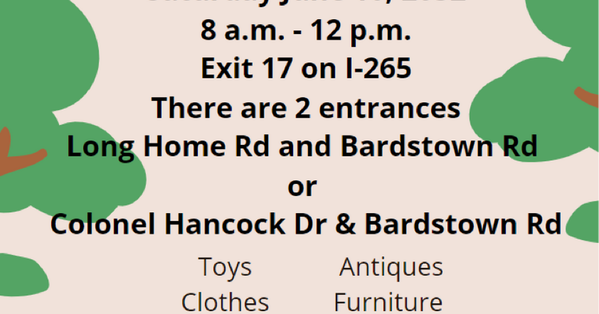 Glenmary Community Yard Sale for Free in Louisville, KY For Sale