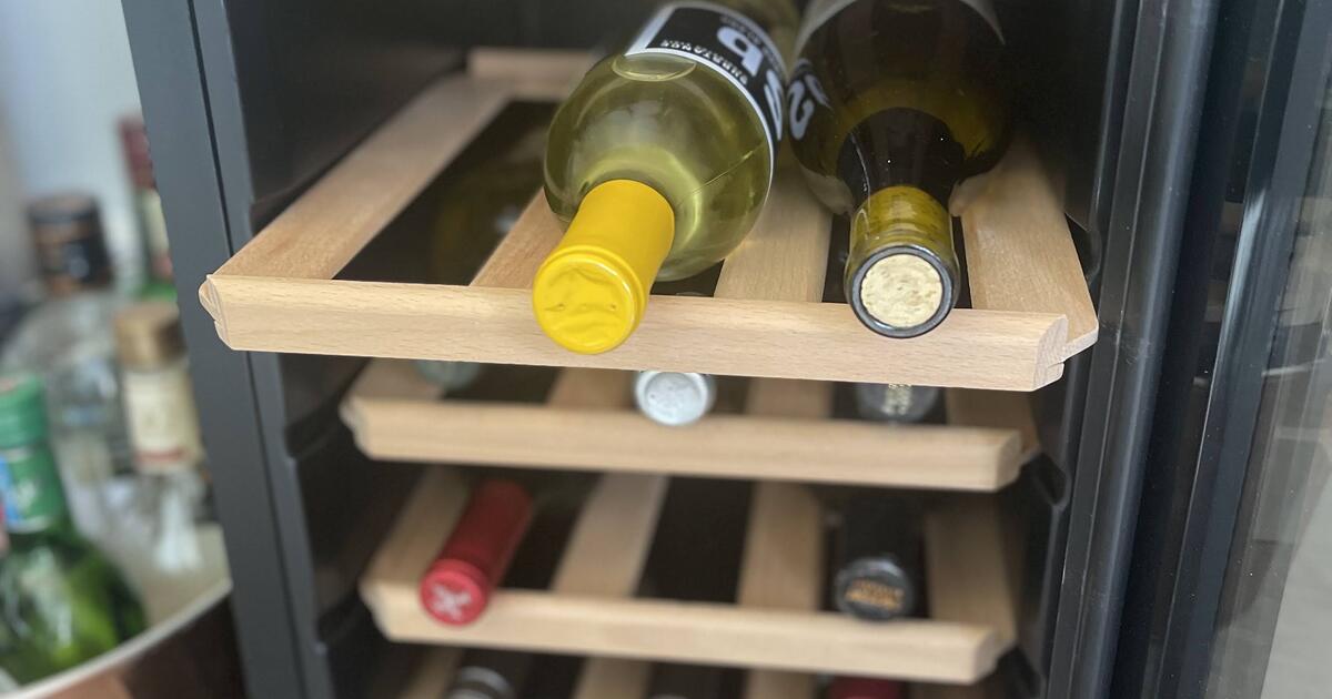 Ivation 13.5in W 18Bottle Capacity Stainless Steel Dual Zone Cooling