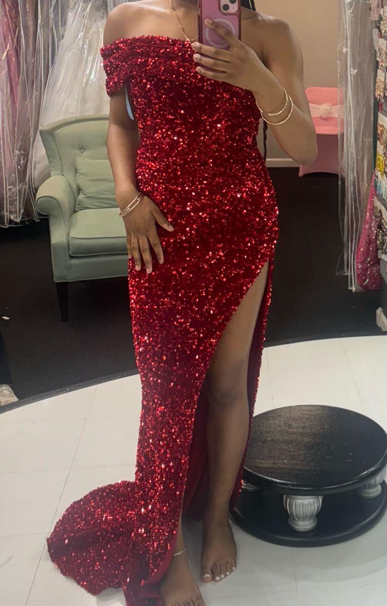strapless open back dress CAITLIN Sequin Lace Mermaid Prom Dress - Glamorous Elegance