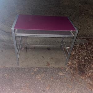Metal Desk with Removable Pink Top