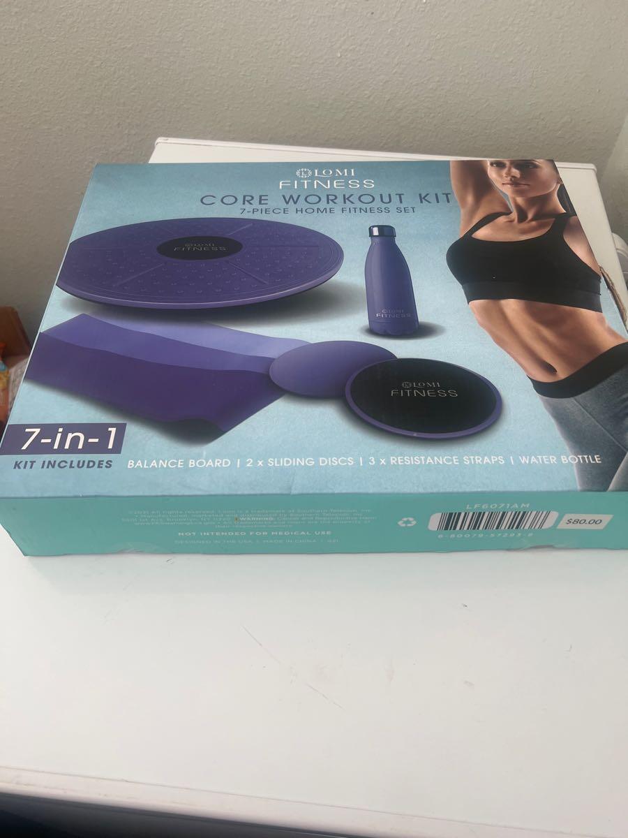 Lomi Fitness Core Workout Kit Seven-Piece Home Fitness Set Balance Board  Straps
