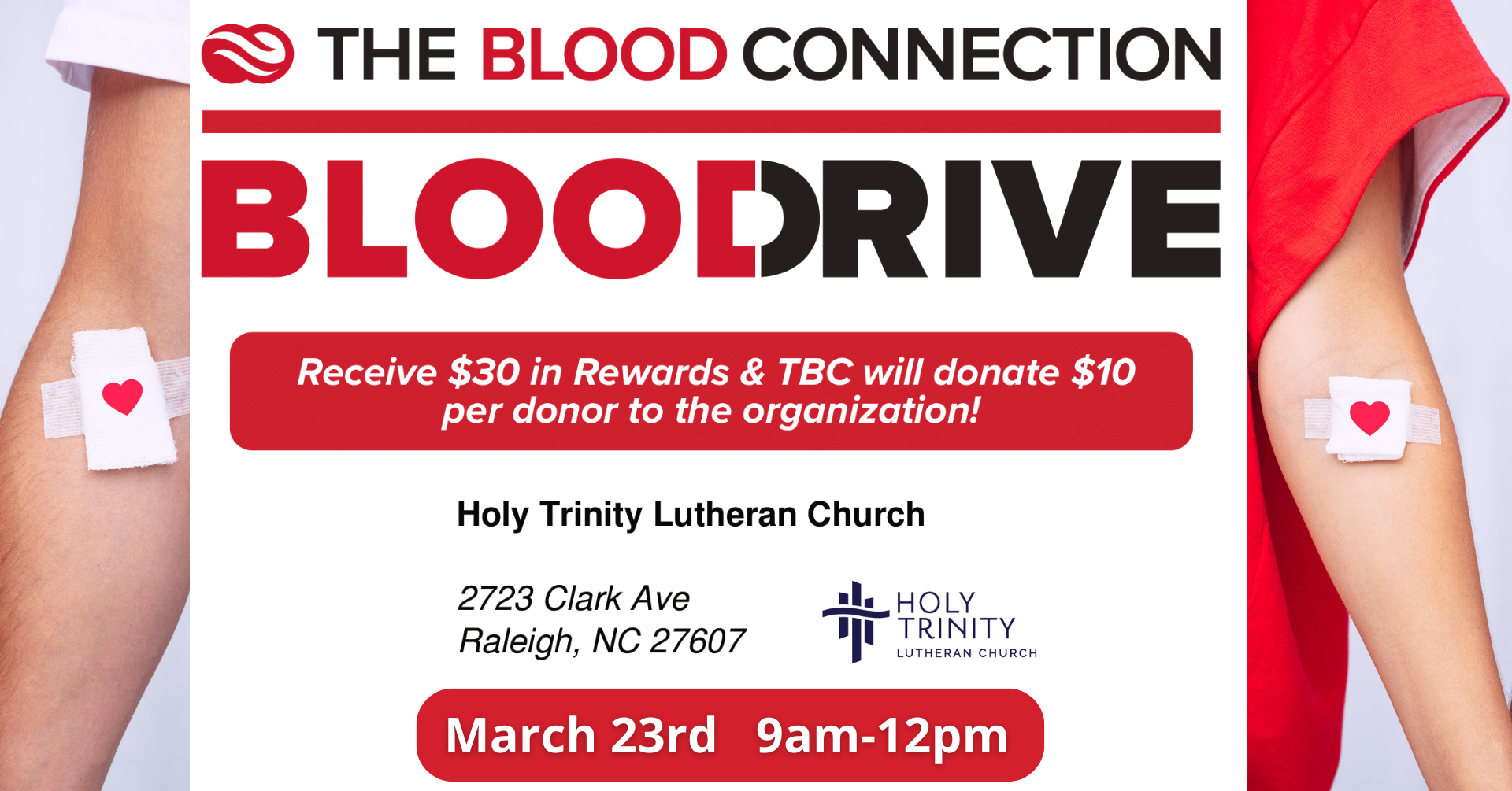 The Blood Connection Blood Drive at Holy Trinity Lutheran Church