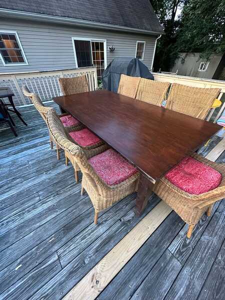 Pier One Table With 8 Wicker Chairs cushions For 245 In Easton