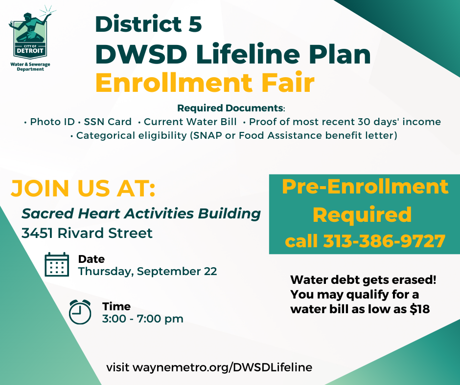 DWSD Lifeline Plan Enrollment Fair