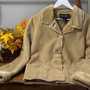 Fuda Ladies' Beige Coat - Size Medium