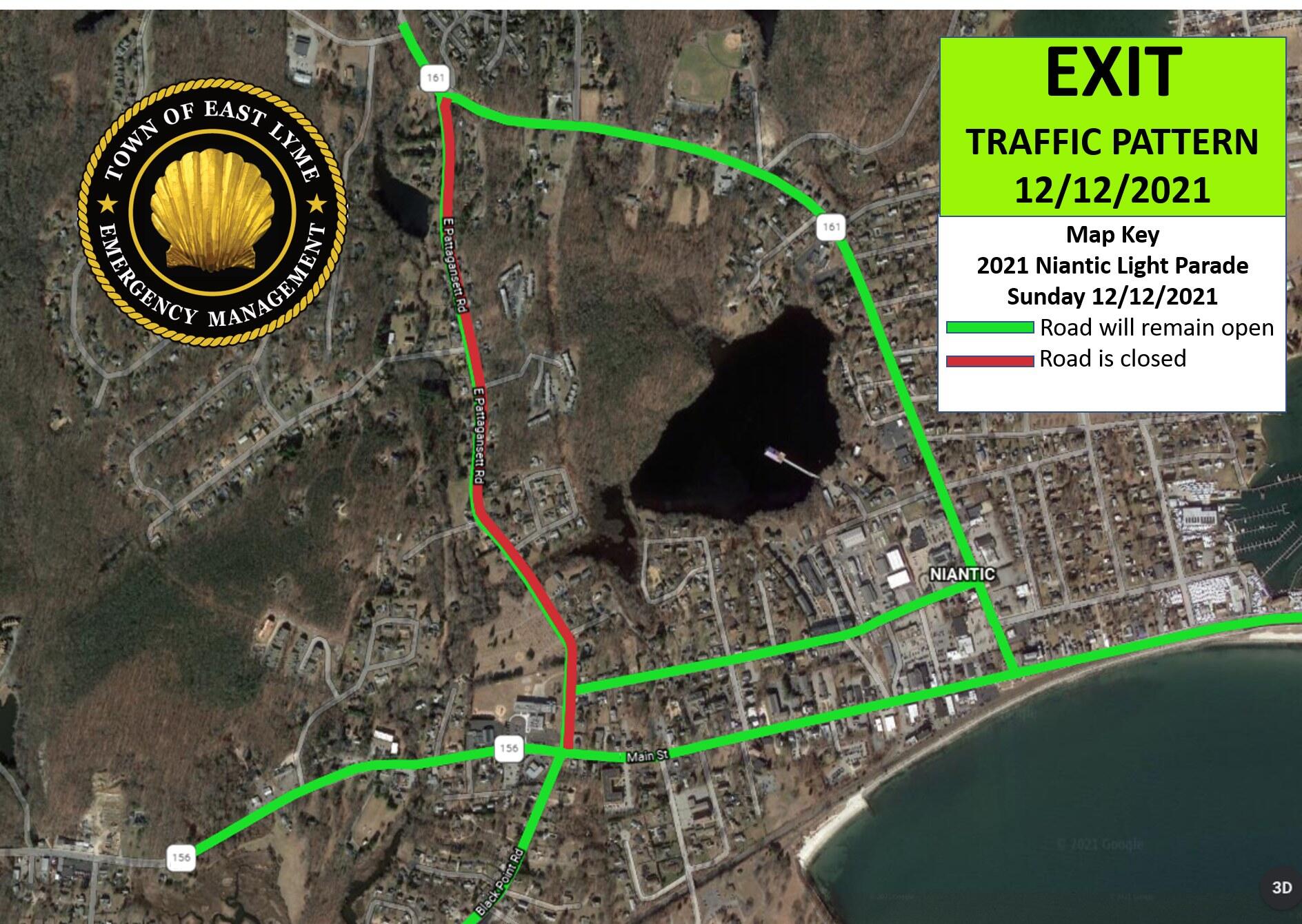 East Lyme Light Parade, Traffic Routes, and Road Closures (East Lyme