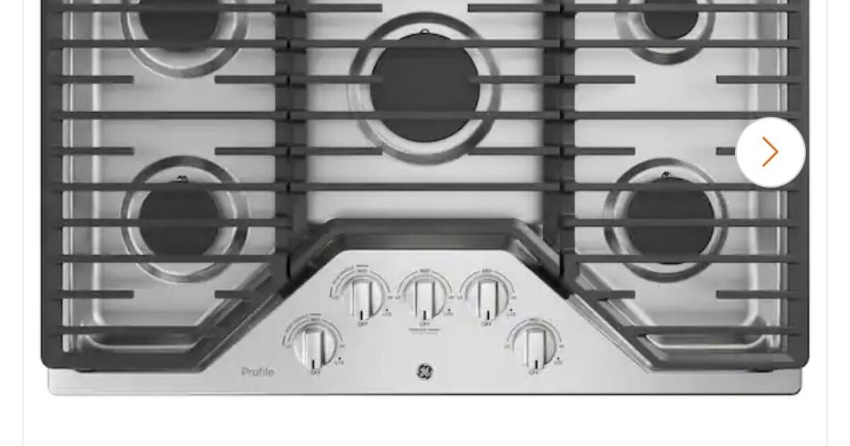 GE Profile Gas Cooktop in Stainless Steel with 5 Burners including Power Boil Burners. for 900