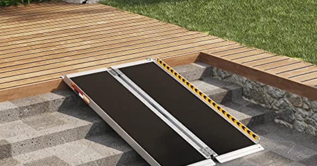 Slip Proof Ramp New 4 Foot Non-Skid Ramp Wheelchair Ramp Slip-Resistant Surface ...