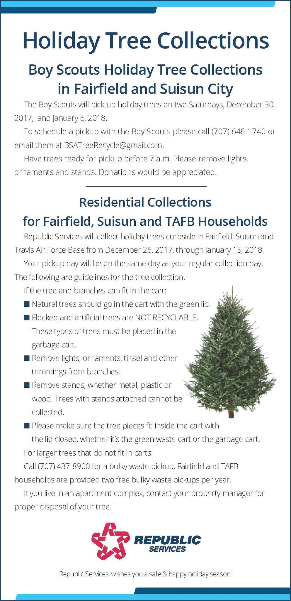 Holiday Recycling & Special Services