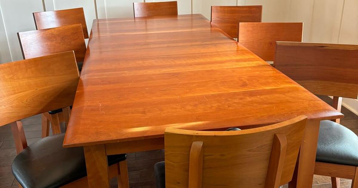Lowered to 800 cherry table for 8 plus chairs for 800 in madison al
