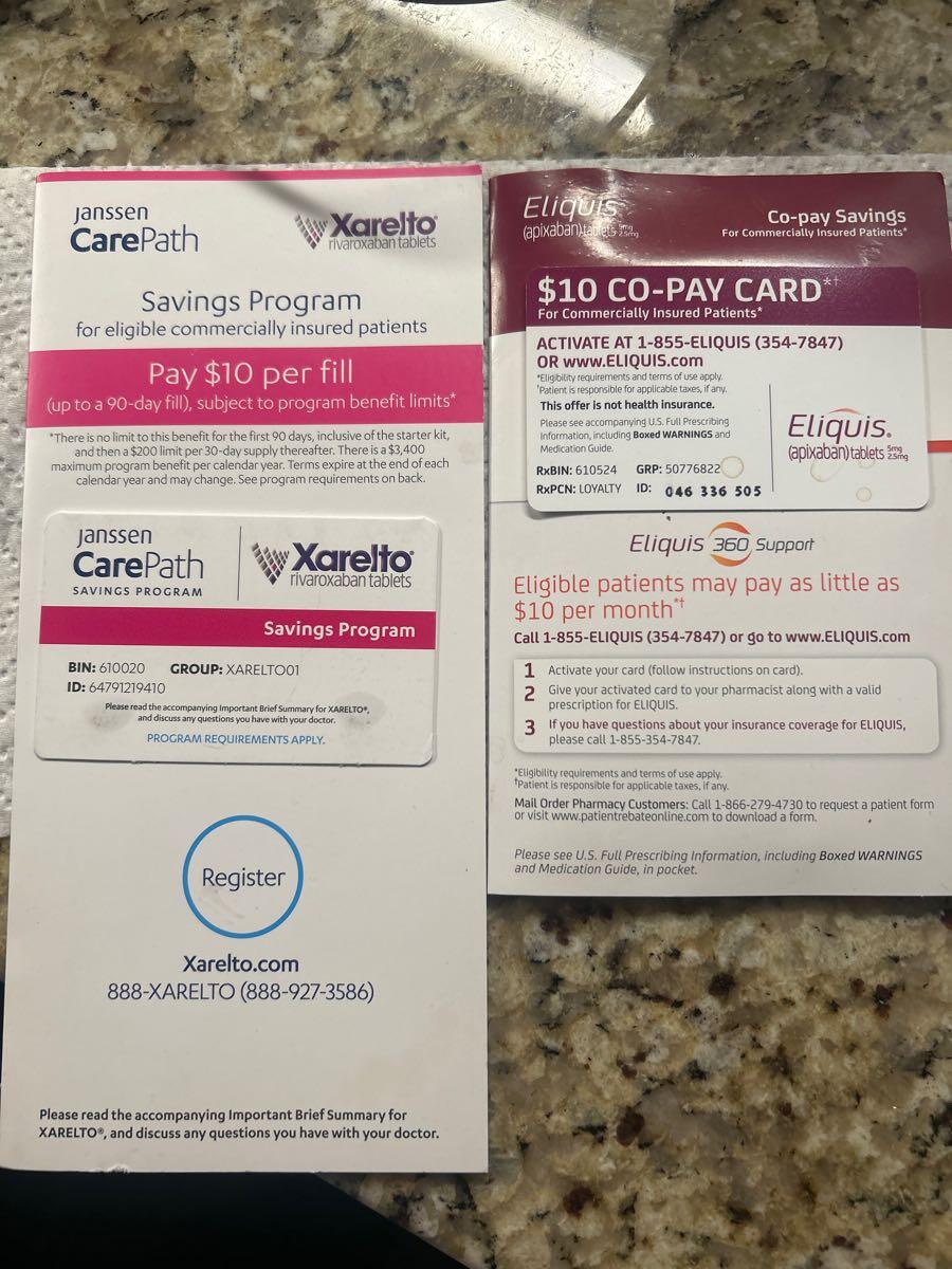 Eliquis and Xarelto discount prescription cards. for Free in Dallas, TX