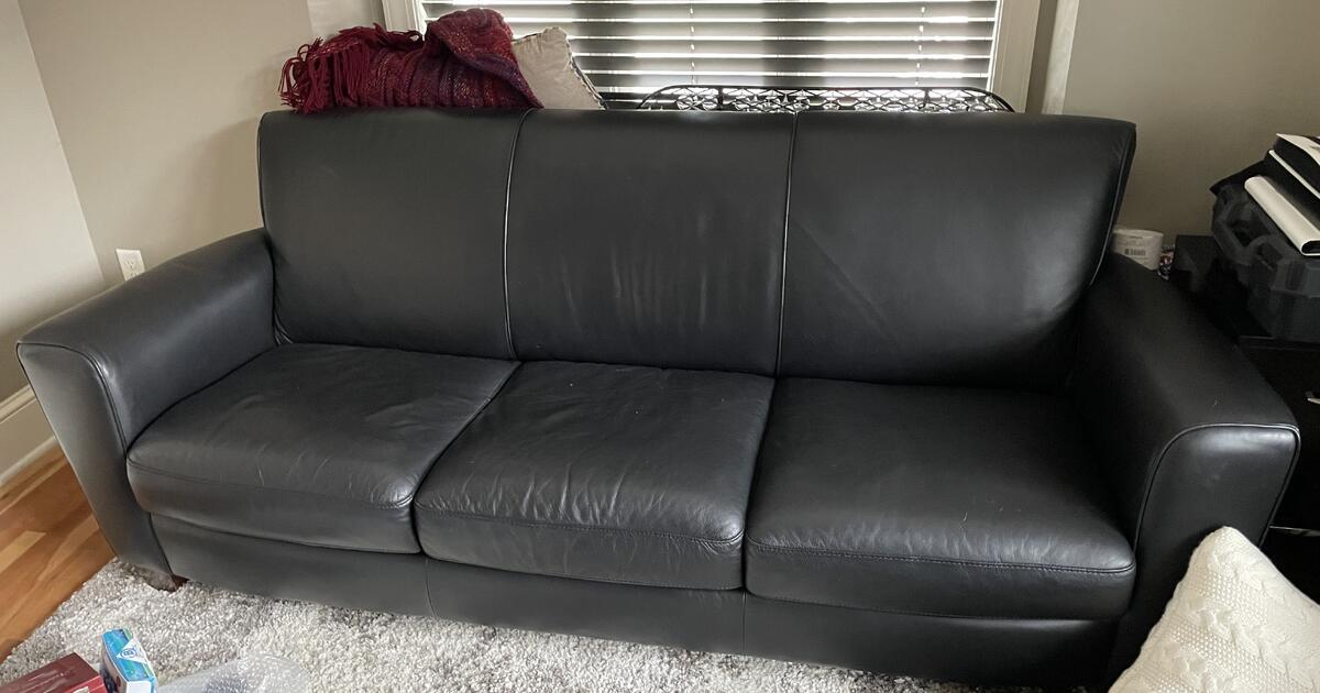 Black leather couch for 500 in Edina, MN For Sale & Free — Nextdoor