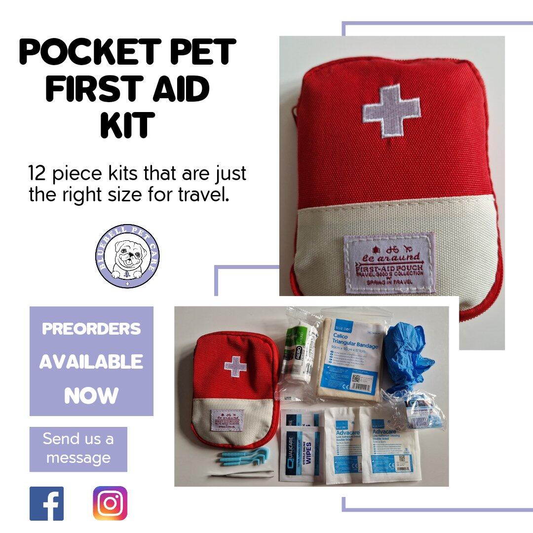 Pocket First Aid Kit  12-Piece First Aid Bag for Dogs & Cats