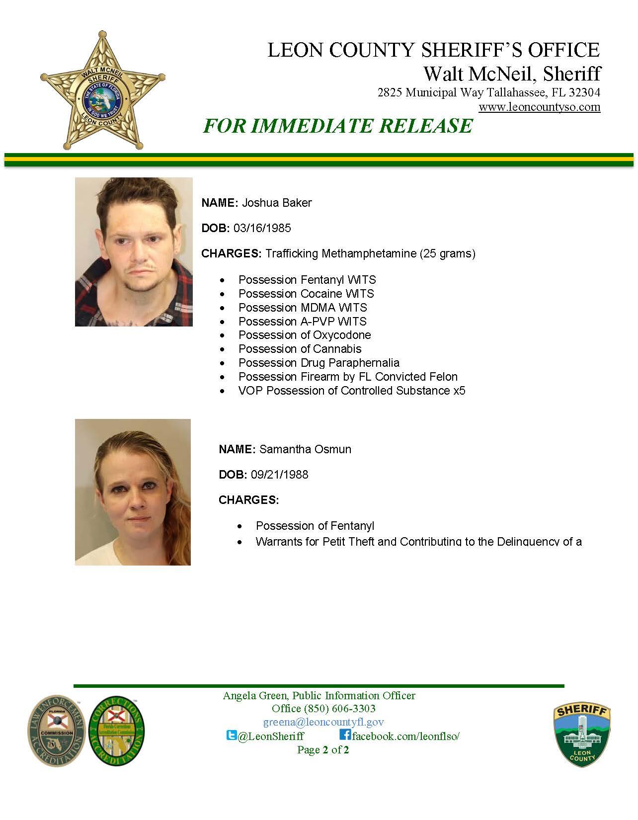 Proactive Investigation Leads To Deadly Drugs And Firearms Arrests Leon County Sheriffs Office 2986