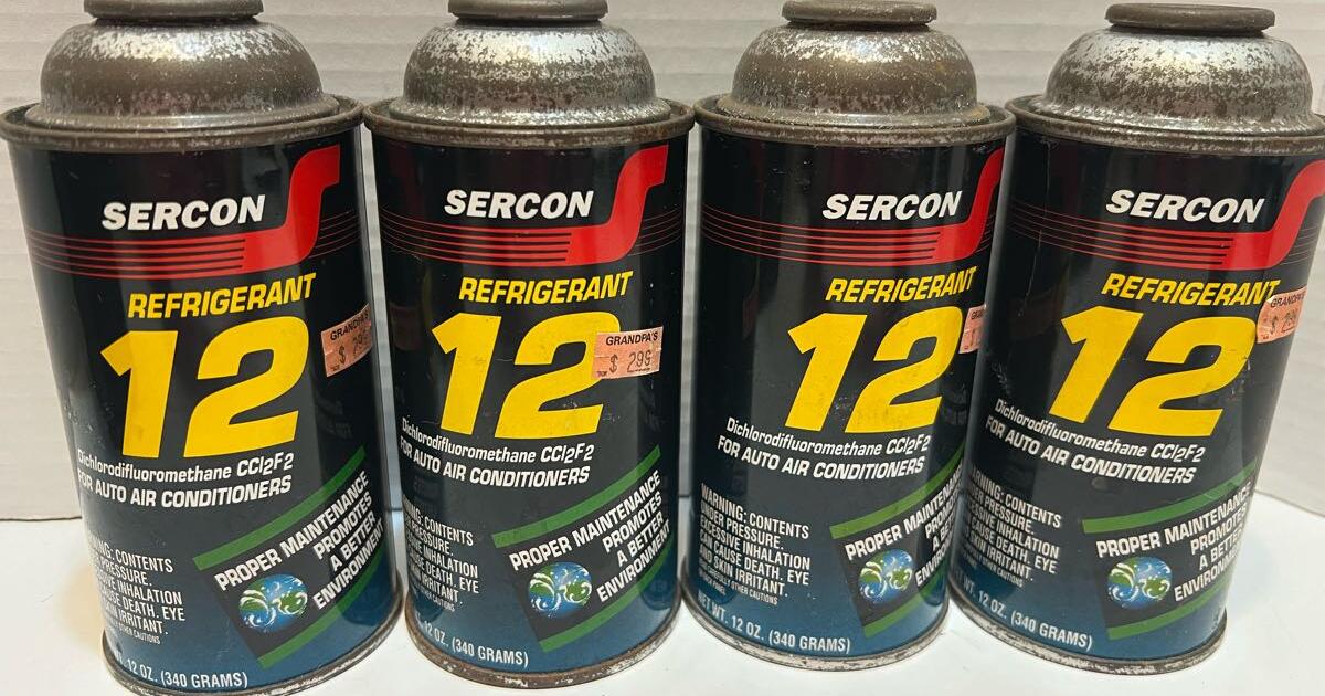 Four Cans of R12 Freon refrigerant for older cars. for 105 in Affton, MO For Sale & Free
