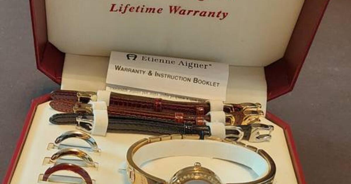 New Etienne Aigner Watch set w Interchangeable Face Bands for