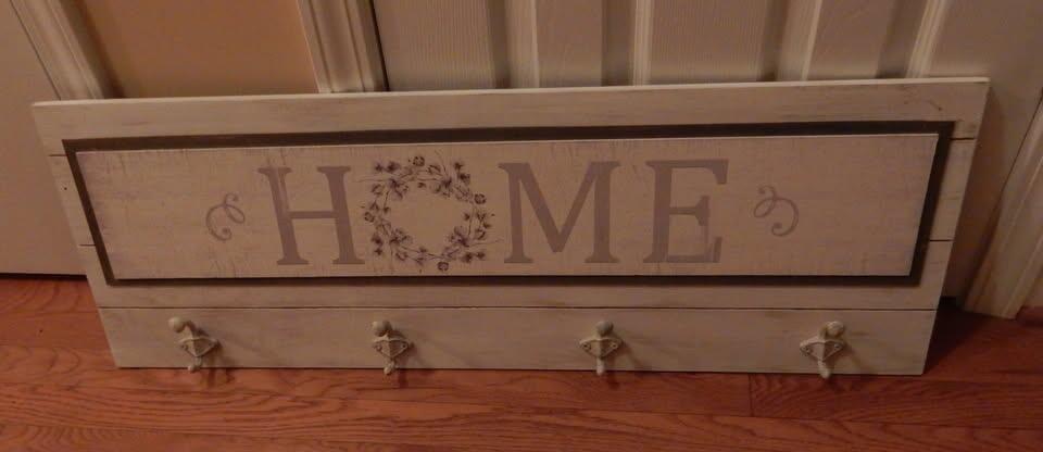 Hobby Lobby Farmhouse Look White-washed Wall Mount Coat Rack With