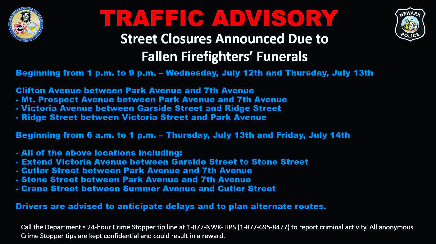 TRAFFIC ADVISORY (Newark Department of Public Safety) — Nextdoor — Nextdoor